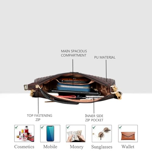 Image of ESBEDA Checks Texture Handbag | Ladies Purse | Stylish Handbag | Gift Bag For Women