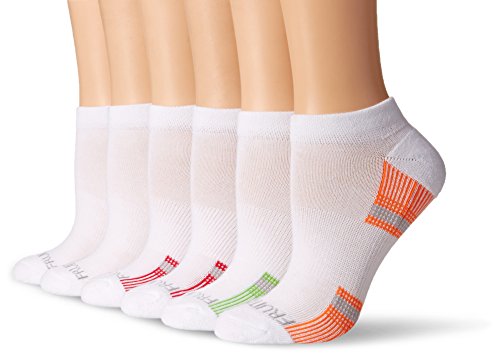 Fruit of the Loom Women's Arch Support No Show 6 Pack, WMF16, Shoe Size 4-10/Sock Size 9-11
