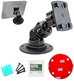 LycoGear Weather Resistant Rigid Designed Dashboard Adhesive or ELD AMPS Hole Drill Mount Compatible with 7'/9'/10.26 Carplay Screen Device with 4 Prong Connection (Best for Car | Truck | Fleet)
