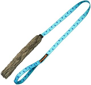 Tug-E-Nuff Durable Dog Tug Toy Chaser with Extra Long Handle | Ideal for Interactive Dog Training and Dogs of all Ages | Made of Faux Fur and Comes in 4 Colours | 47 x 11 inches in Size