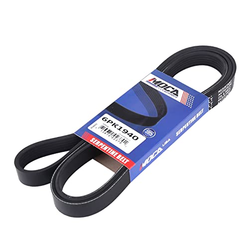 Image of MOCA 6PK1940 EPDM Serpentine Belt 00-05 for Toyota Celica 1.8L & 11-13 Chevy Caprice 6.0L & 18-19 Land Rover Range Rover Velar 3.0L & 03-06 for Toyota Matrix 1.8L