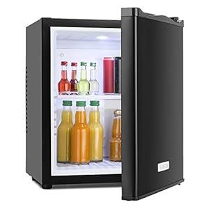 Klarstein MKS-10 Minikoelkast Minibar Drank Koelkast (19 liter volume, 0 dB, geruisloze werking, binnenverlichting) zwart