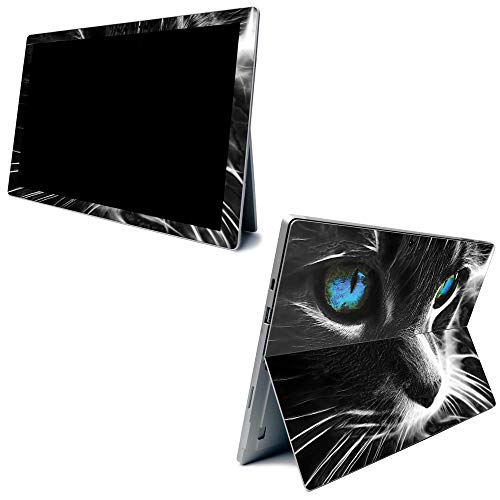 Image of MightySkins Carbon Fiber Skin for Microsoft Surface Pro 7 - Cat | Textured Carbon Fiber Finish | Easy to Apply, Remove, and Change Styles | Made in The USA (CF-MISURPR7-Cat)