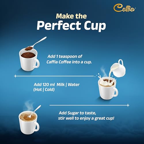 Image of CAFFIA French Vanilla Premium Instant Coffee | 100% Arabica | Freeze Dried Coffee Powder - 50g | Make Cafe Style Hot or Cold Coffee at Home | Smooth Medium Roast | Rich & Smooth Taste