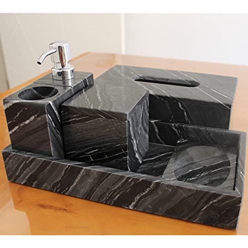 Black And Natural Bathroom Accessories