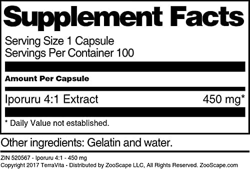 Miniatura 3 de TerraVita Iporuru 41-450 mg (100 Cápsulas, ZIN 520567) - Paquete de 3