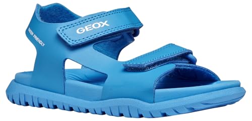Geox J FUSBETTO BO Sandal, Azure, 34 EU
