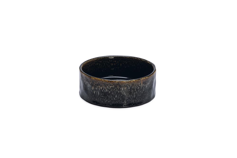 Beeztees DBL Dog Food Water Bowl, Ceramic, Black, 16cm, 800ml