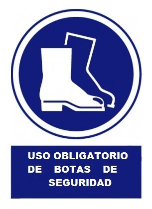 Cartel PVC Uso obligatorio de botas de seguridad 40x30 cm Cover