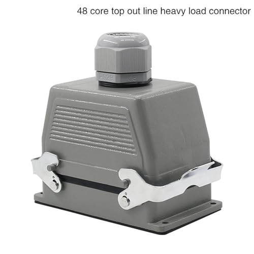 Conector rectangular resistente HDC-HE-048 de 48 pines para interfaz de aviación 3