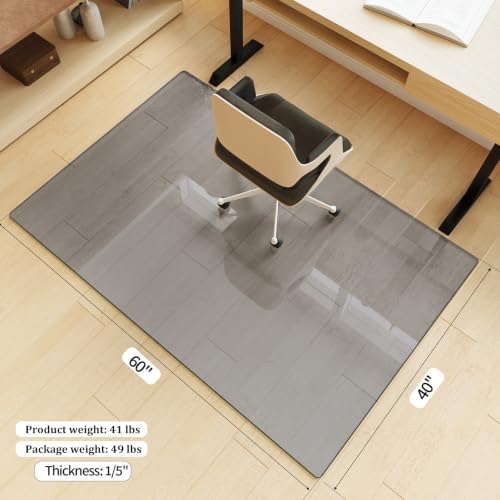 Image of Koonmi 40 inch x 60 inch Office Chair Mat for Hardwood Floors & Carpets