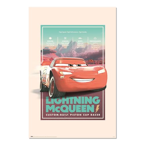 Grupo Erik - Poster Disney Pixar Cars - 61x91,5cm - Deco Maison, Decoration Murale, Affiche Décorative