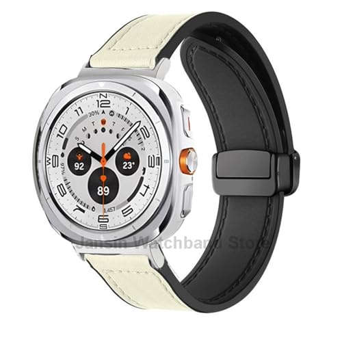 Bracelet Galaxy Watch Ultra 47mm silicone sport et cuir, boucle magnétique ULTRA7