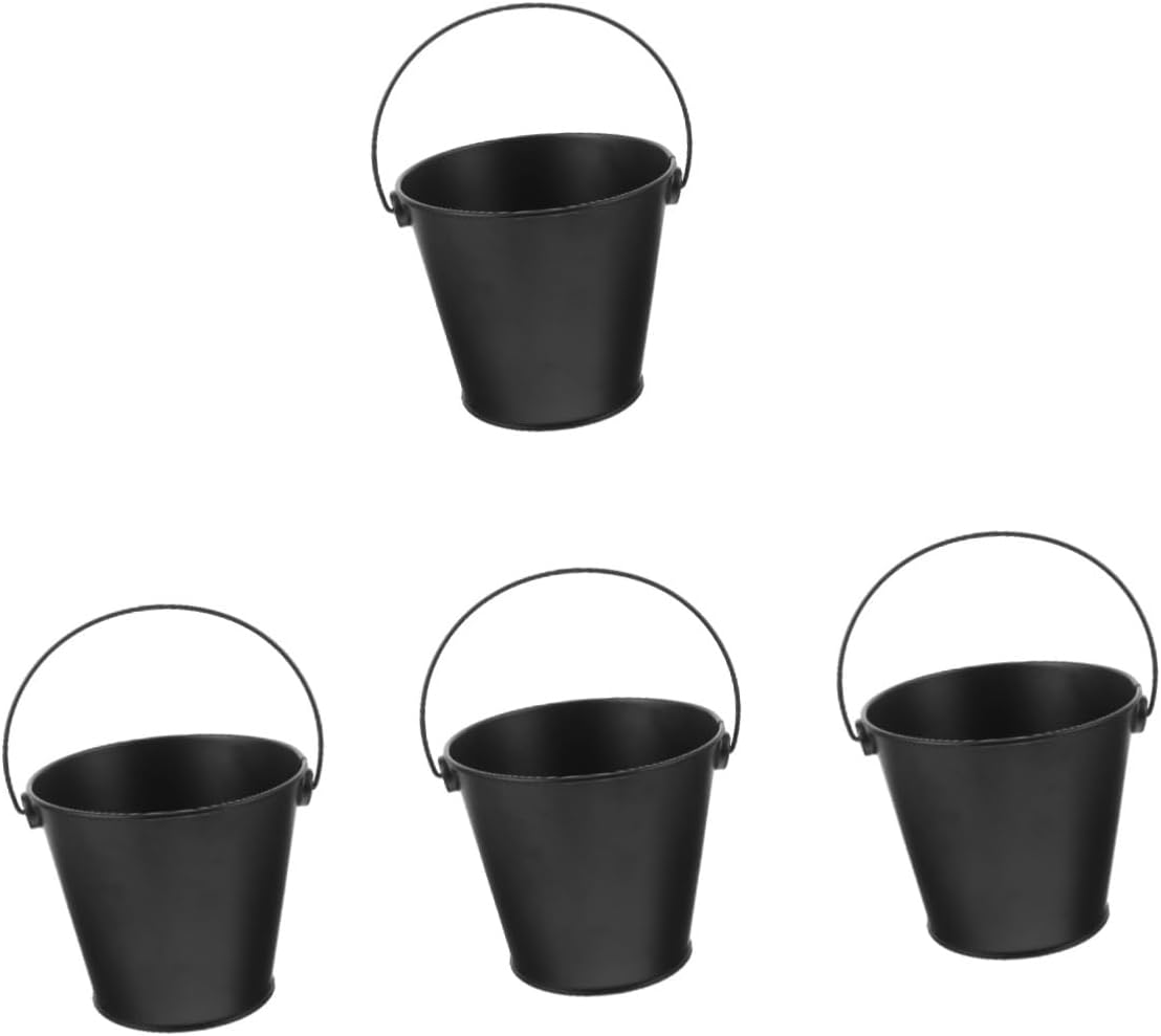 balacoo 4pcs Tinplate Grease Bucket for Gas Grill Multi-Functional Barbecue Accessory Oil Container Grill Supplies