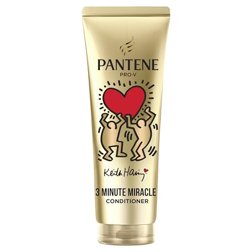 Pantene Pro-V x Keith Haring Art Collection Repair & Protect Après-shampoing 3 Minute Miracle 220ml Cheveux Secs et Abîmés, Active Nutri-Plex, Aide à Réparer les Dommages Visibles en 1 Application