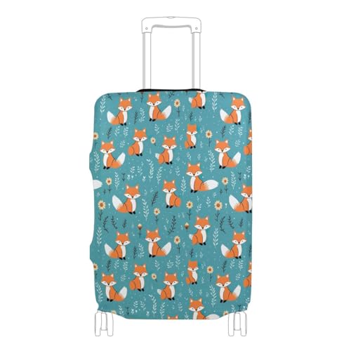 Joisal Cute Foxes Suitcase Protector Cover Tsa Approved Fit 18-32 Inch Luggage Identifiers