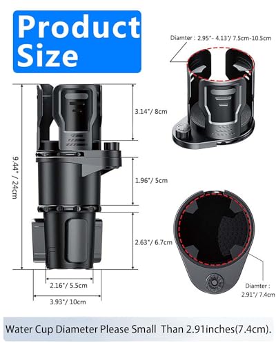 Adaptador Expandible Portavasos para Auto 2 en 1 miniatura 3
