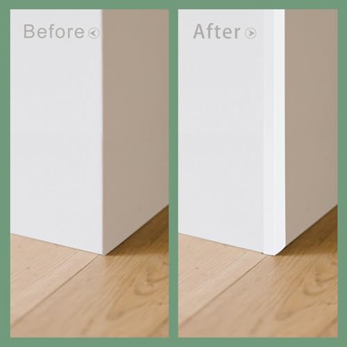 Image of 9Pcs 48 inch Wall Corner Protector,Wood Grain Wall Edge Strip Guards Trim,White | Pre-Cut,Avoid Scratching Scuffs,Furniture Cabinet Protection