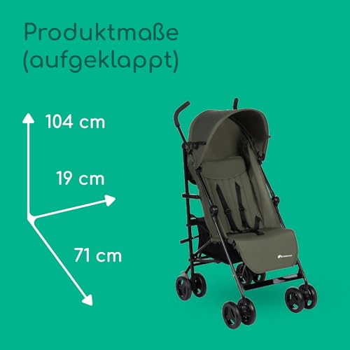 Bebeconfort Rainbow, Kinderwagen, Kompakt und Wendig, 6 Monaten bis 4 Jahre, bis zu 22 kg, Mineral Green