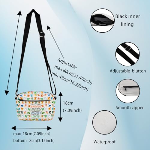 JYTAPP Dragon Novel Crossbody Bag Novel Dragon Gift You Are Braver Stronger Than You Think Bookish Gift2