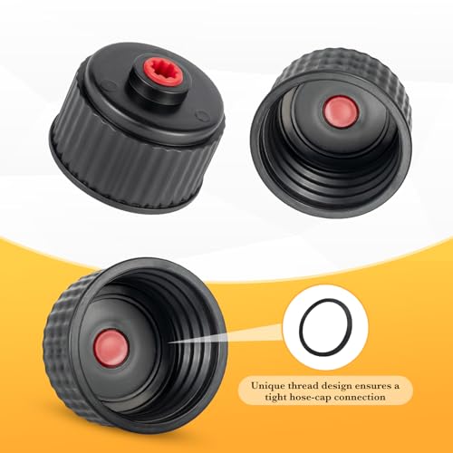 Image of Gas Cans Hose Kit, 4 Racing Vp Fuel Jug Hoses with 2 benders and 2 caps, Racing Jugs Hose Quick Fill Spout Replacement, for Gas Cans, Racing Vp Fuel Jug and 5 /5.5 Gallon Jugs