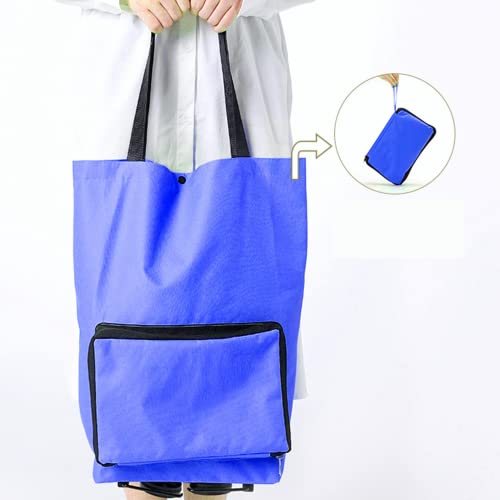 TONIJAWES Faltbare Einkaufstasche Mit Rädern, Multifunktionaler Einkaufstrolley Einziehbare Faltung, tragbar und tragbar… – Bild 7