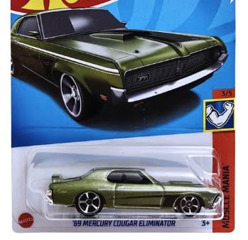 Image of hw Die-Cast 1:64 for Ages 3 and up ('69 Mercury Cougar Eliminator | Muscle Mania | Green)