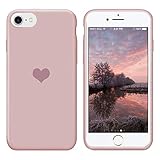 handytasche iphone 8 plus [Hochwertiges Materialien] : Besteht aus einem flüssigen Silikon gleich wie offiziell Material,die Außenseite fühlt sich einfach bequem an und die form der flüssigen iPhone 7/iPhone 8/iPhone SE 2020 Silikonhülle passt genau über die Lautstärketasten, die Standby-Taste und die Kurven Ihres Geräts. Tastbare Tastenabdeckungen mit reaktionsschneller Berührung und einfachem