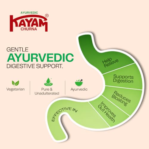Image of Sheth Brothers Kayam Churan Ayurvedic Digestive Powder for Digestive Support Helps Reduce Acidity Supports Comfortable Digestion Herbal Formula 100gm (Pack of 6)
