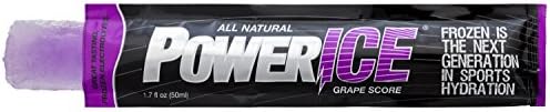 PowerICE Natural Electrolyte Freezer Bars, Grape Score, 50 Count Popsicle