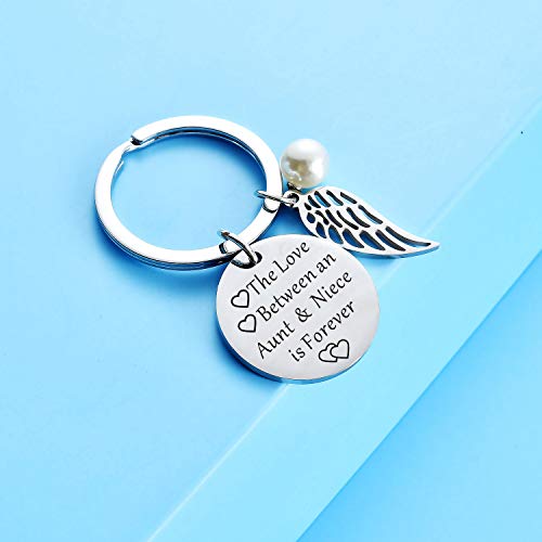 Image of Malyunin Aunt & Nephew Keychain - The Love Between Aunt & Niece /Nephew Keyring - Birthday & Christmas Gifts, Style1-aunt and Niece, One Size