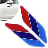2 PCS Car of Tri-Color Fender Tag Car Badge Stickers, Car Emblem Decal Sticker for Most Models
