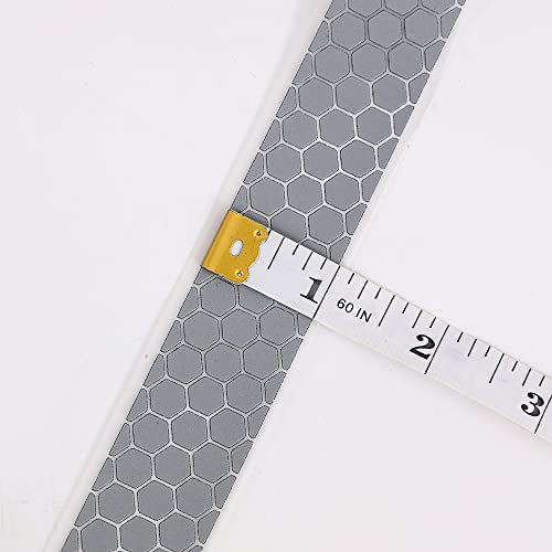 High Visibility Iron On Silver Reflective Heat Transfer Vinyl Tape for Clothing Honeycomb-Shaped (1 Inch x 10 Yard)