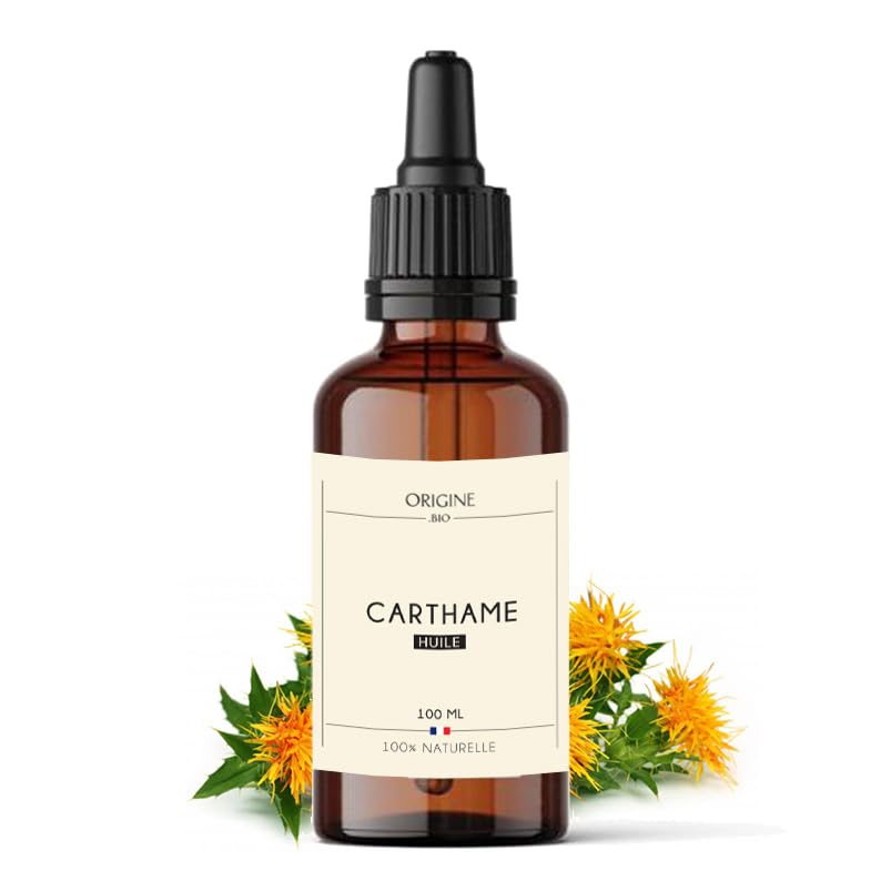 Origine.bio - Huile Végétale de Carthame 100ml - Peau, Corps, Cheveux - 100% Naturelle - Marque française