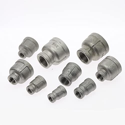 Reductor de rosca BSP conector de tubería DN32 a DN20 manguito acero inoxidable 304 3