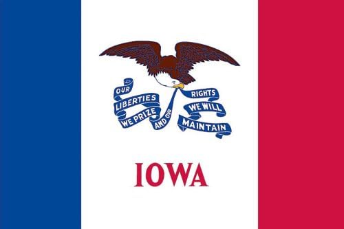 Valley Forge Flag Made in America 3' x 5' Nylon Iowa State Flag