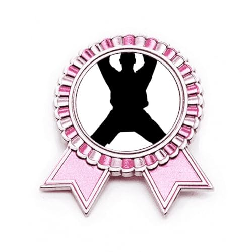 Broche Shaolin Kung Fu Rose métal M accessoire mode ethnique asie