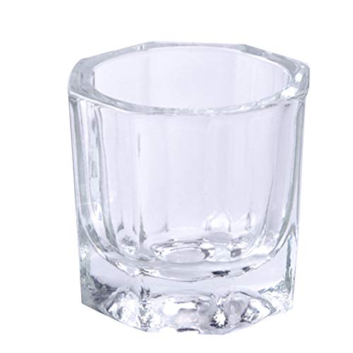 Grey990 Nail Glass Cup Bowl Transparent Manicure Powder Container Tools Nail Art Supply Clear