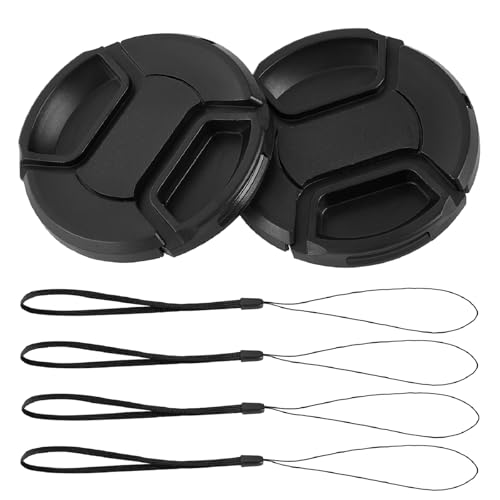 HNMZDS 2 Pcs 52mm Center Pinch Front Lens Cap Compatible