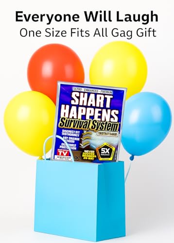 Gears Out Shart Happens Survival System - Funny Gag Gift Adult Diaper Kit - Extreme Blowout Protection - White Elephant Party, Birthday, Christmas, Office Prank Essential - Thumbnail 5