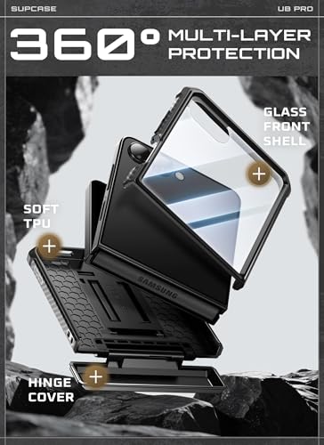 Image of SUPCASE for Samsung Galaxy Z Flip 7 Case with Built-in Kickstand, Black