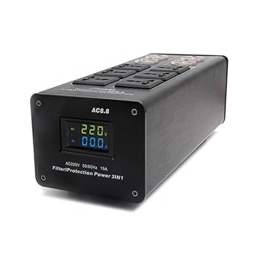 3000W 15A 100-240V AC8.8 Advanced Audio Power Purifier Filter AC Power Socket Video Noise Eliminator/Line Conditioner/Whole Entertainment System Protection