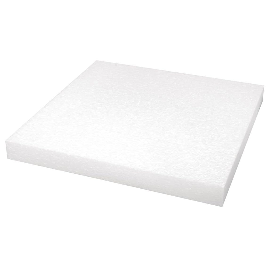 Lastre Multiuso 50x50 Cm in Polistirolo, Pannelli isolanti in Polistirolo Bianco ad Alta Densità (2,5 Cm, 25)