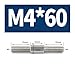 Double-Ended Threaded Rod M4 M5-304 Stainless Steel Dual Head Stud Bolts for Industrial Applications(M4x60 2pcs)