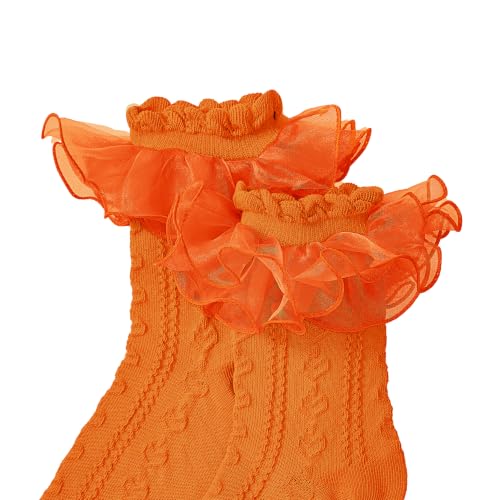 Image of Zando Ruffle Socks Women Lace Frilly Tutu Dress Socks for Adult