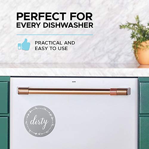 Dishwasher Magnet Clean Dirty Sign: Works on Stainless Steel Non Magnetic Dish Washers - 3.15\" - Includes Magnetic Piece with Adhesive - Farmhouse Kitchen Accessories Decor, Apartment Necessities - Thumbnail 4