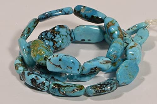 Turquoise naturelle Nevada perles nuggets haut de gamme pour joaillerie