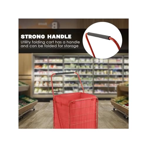Chariot de courses portable robuste 110 LB avec châssis utilitaire