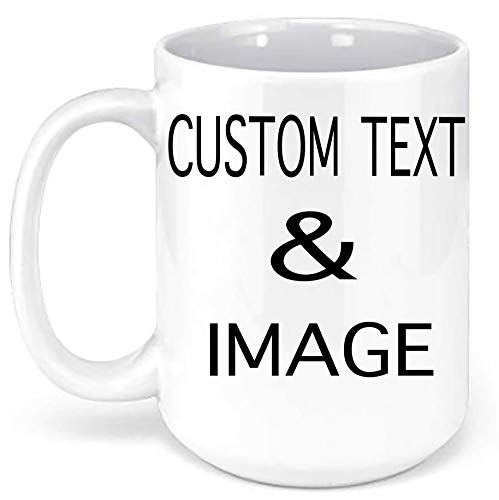 Customized 15oz Ceramic Coffee Mugs with Personalized Text and Photo Image Upload Novelty Gift, Personalize With Different Design And Images, Custom Gift (White) Customized 15oz Ceramic Coffee Mugs with Personalized Text and Photo Image Upload Novelty Gift, Personalize With Different Design And Images, Custom Gift (White)