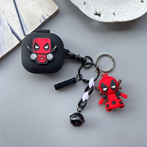 Miniatura 2 de Funda protectora de silicona para auriculares con llavero de muñeca diseñada para Samsung Galaxy Buds2 Pro (2022), Galaxy Buds 2 (2021), Galaxy Buds